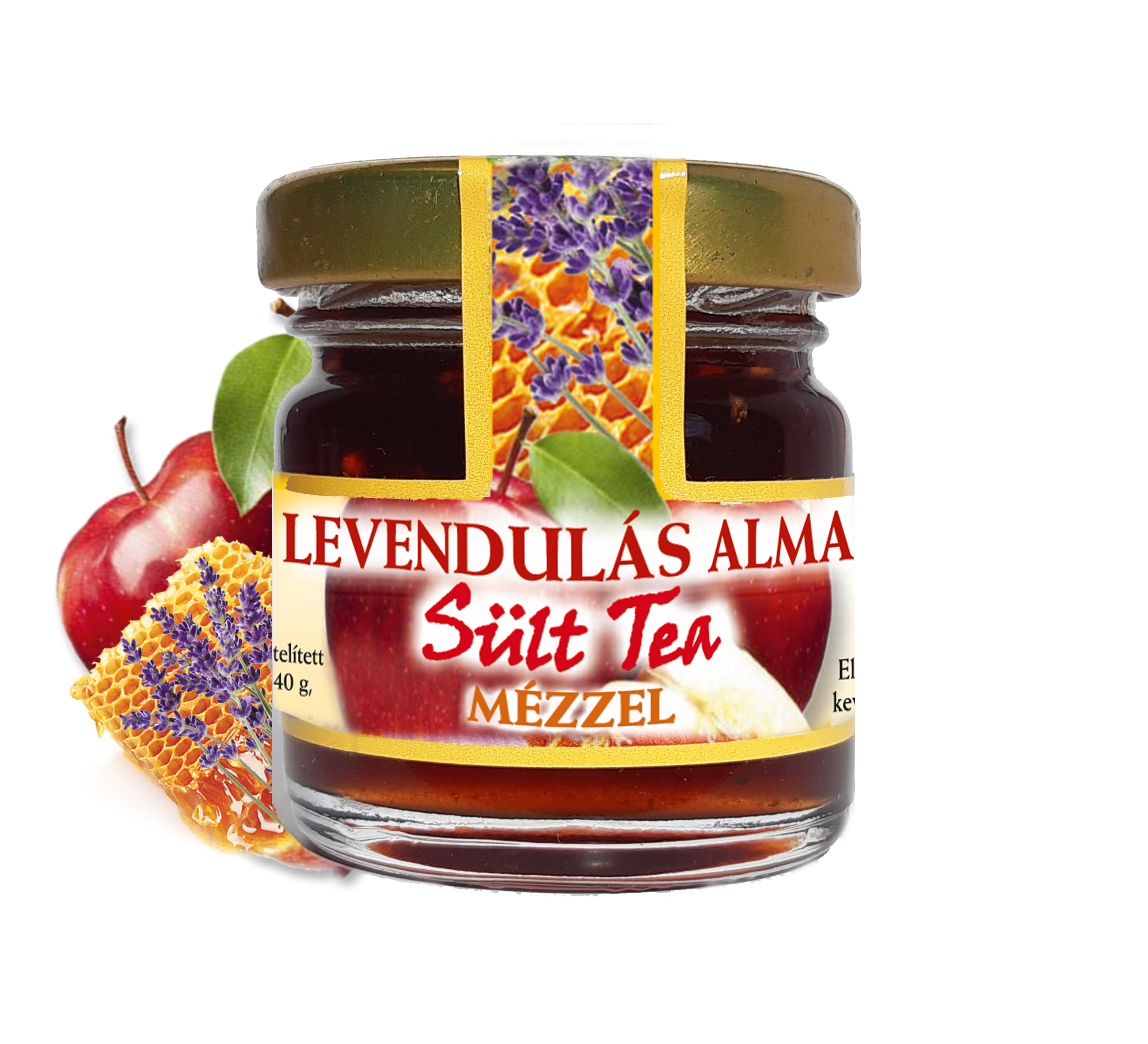 Levendulás alma Sült Tea mézzel