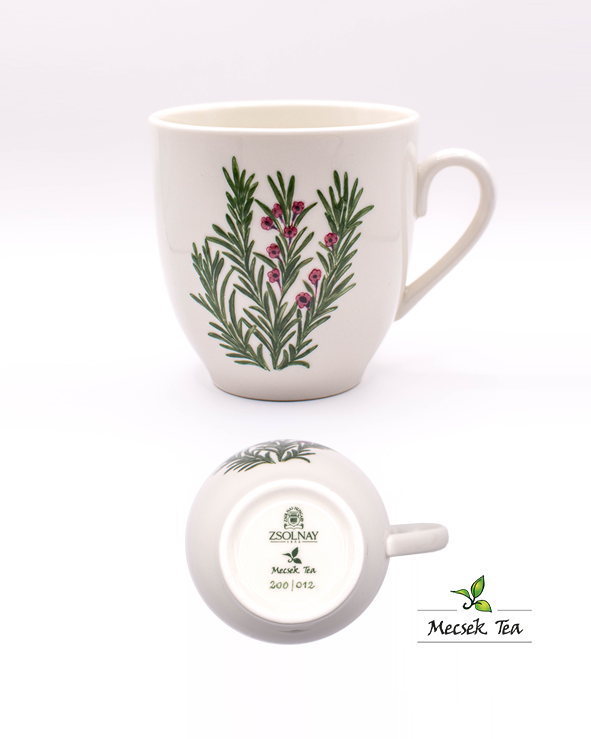 Zsolnay - Mecsek Reggeliző bögre rozmaring dekorral